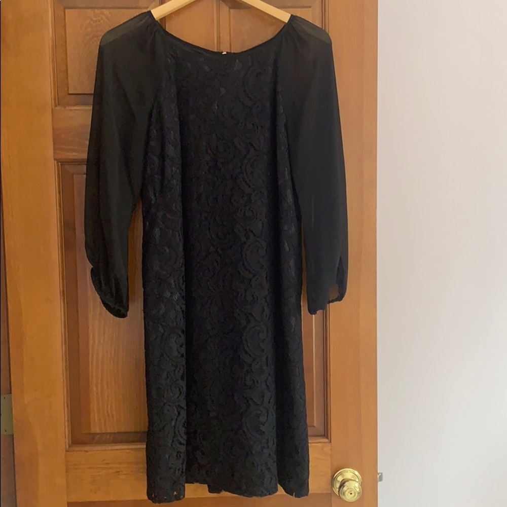Black lace cocktail dress